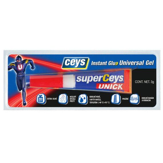 CEYS lepidlo vteřinové 3g SUPERCEYS Instant Glue Universal