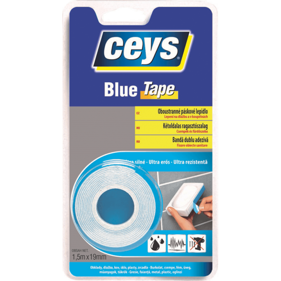 CEYS páska oboustranná 19mm*1,5mm montážní BLUE CEYS 505653