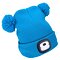 EXTOL Light čepice s čelovkou 4*25lm, nabíjecí, USB, modrá s bambulemi dětská, uni velikost 43459