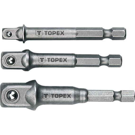 TOPEX sada adaptérů šestihran - čtyřhran 38D151