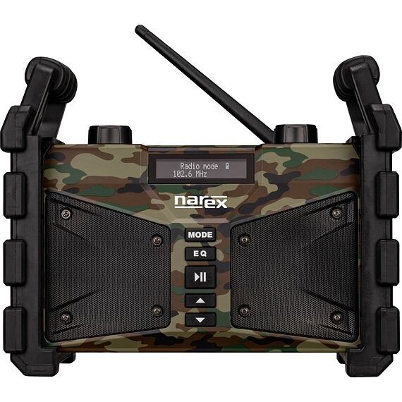 NAREX Camouflage CBT-02 aku rádio 7,2V/4,8Ah, 100-240V, Bluetooth