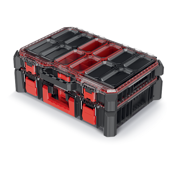 KISTENBERG sada organizérů MSX SET 543*390*200mm, černý, vyjímatelné boxy