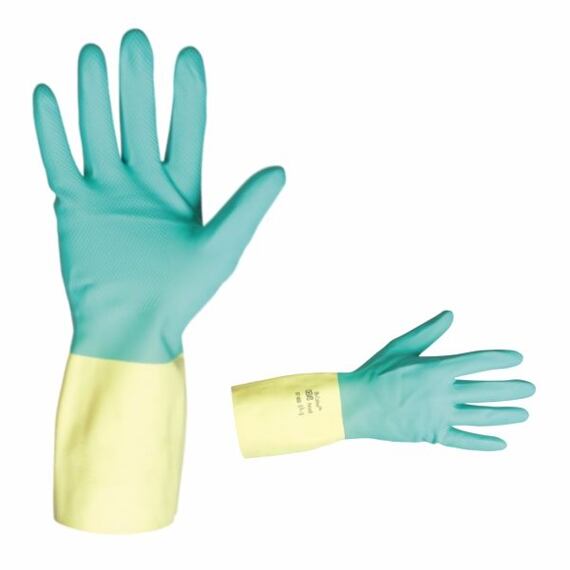 ČERVA rukavice CASPIA pracovní chemické, přírodní latex mačený v neoprenu, vel.10, 0110011799-10