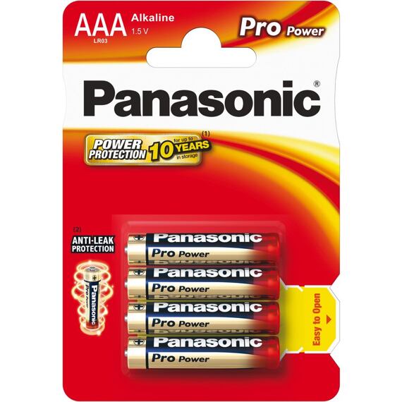 PANASONIC baterie LR03 4BP AAA Pro Power alkalická, 1ks