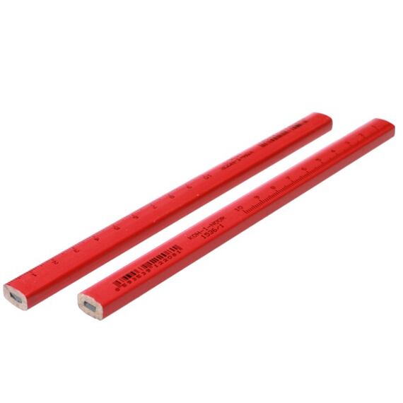 KOH-I-NOOR tužka tesařská tvrdost 2, 175mm, červená s měřítkem 1536/2