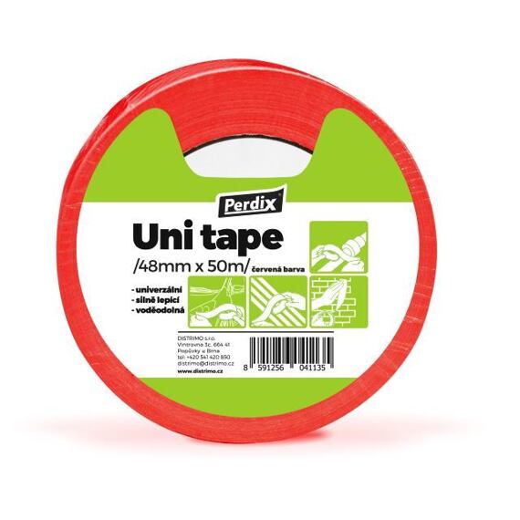 PERDIX páska Uni Tape textilní 48mm*50m červená T3113