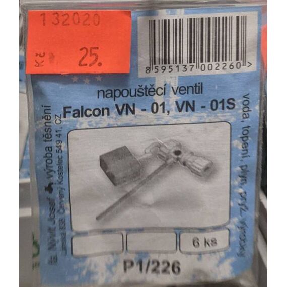 NÝVLT sada těsnění napouštěcího ventilu WC FALCON VN 01 VN 01S - P1/226