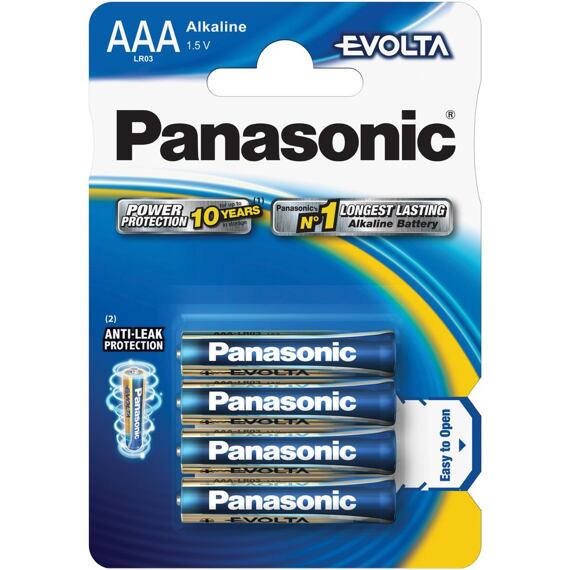 PANASONIC baterie LR03 4BP AAA Evolta alkalická, 1ks
