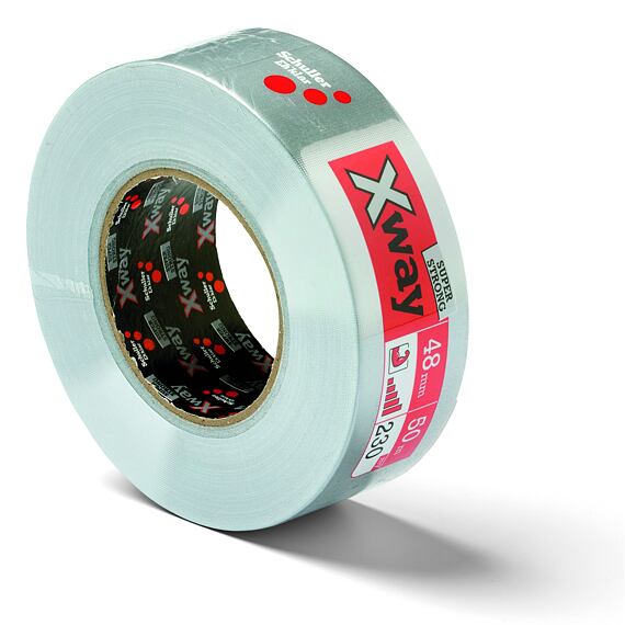 SCHULLER lepící textilní páska X-WAY SUPERSTRONG, 48mm*50m, extra silně lepící, stříbrná