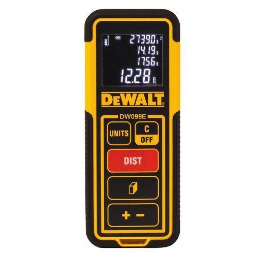 DeWalt DW099E laserový dálkoměr 30m, přesnost +/- 2mm na 10m
