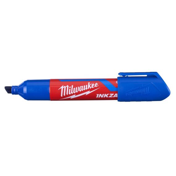 MILWAUKEE 4932471557 značkovač INKZALL "L" modrý, rychleschnoucí, beton+dřevo+kov+plast