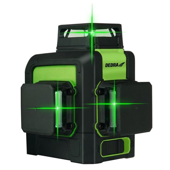 DEDRA multiliniový laser 3D, ZELENÝ, dosah 45m, aku 5,2Ah, +- 3mm/10m, MC0904