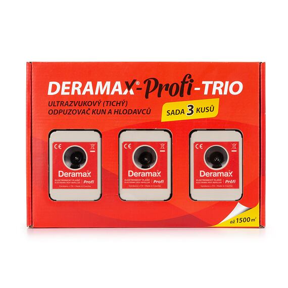 DERAMAX Profi Trio sada 3ks odpuzovačů DERAMAX Profi a příslušenství, napájení ze sítě