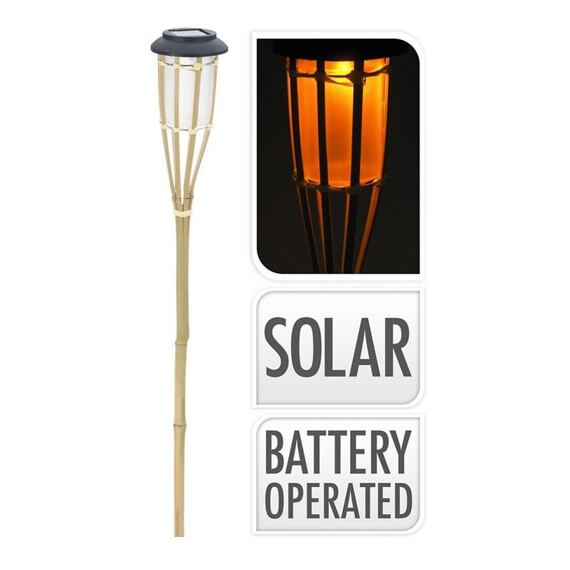 louč solární 65cm bambus/PH, přírodní/černá, 386411