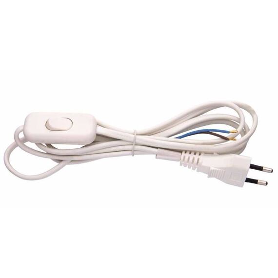 EMOS kabel flexo 2*0,75mm 2m vypínač bílá S08273