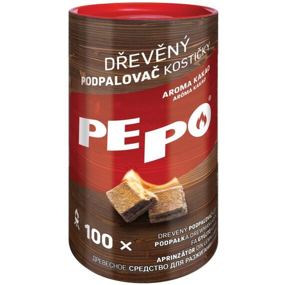 PE-PO podpalovač pevný kostičky 100ks aroma kakao 1350029