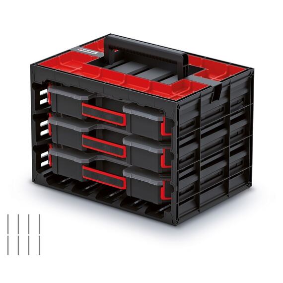 KISTENBERG skříňka TAGER CASE s 3-organizéry (přepážky), 415*290*290mm, KTC40306S