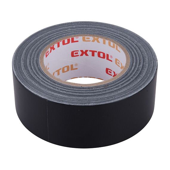 EXTOL PREMIUM páska lepící textilní 50mm*50m, tl.0,18mm, univerzální černá