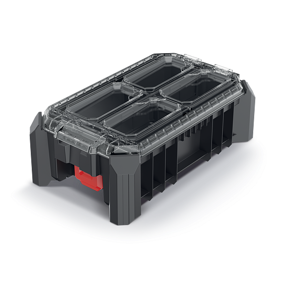 KISTENBERG organizér MSX 228*368*126mm, černý, vyjímatelné boxy