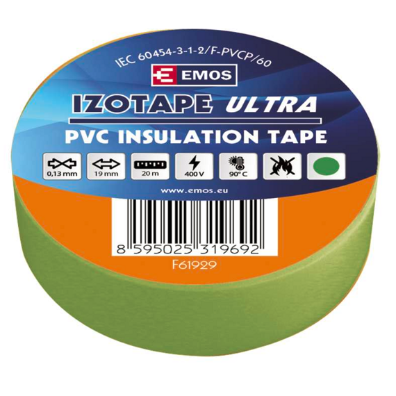 EMOS izolační páska 19mm/20m PVC zelená F61929