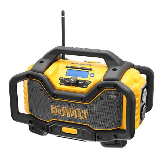 DeWalt DCR027 stavební aku rádio s nabíječkou XR baterií nebo 230V, USB, DAB+, AVRC, bez baterie