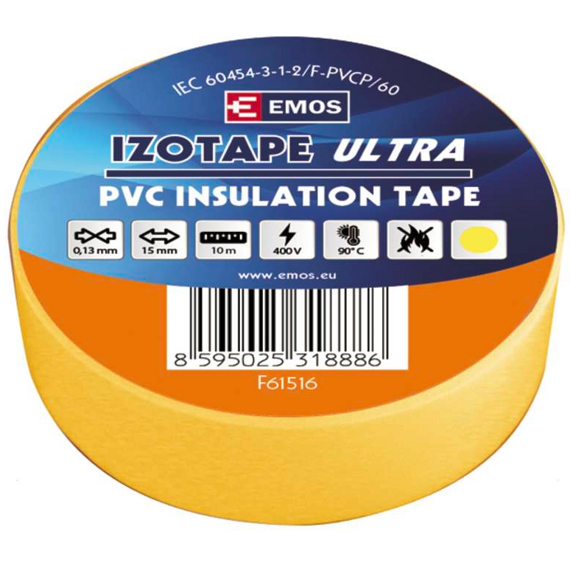 EMOS izolační páska 19mm/20m PVC žlutá F61926