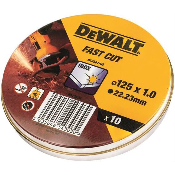 DeWalt DT3507 řezací kotouč 125*1,0*22,2mm na ocel, nerez