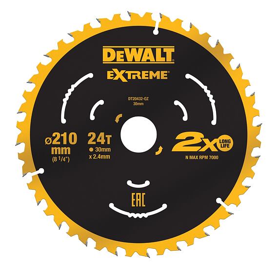DeWalt DT20432 pilový kotouč Extreme 210*30 mm, 24 zubů