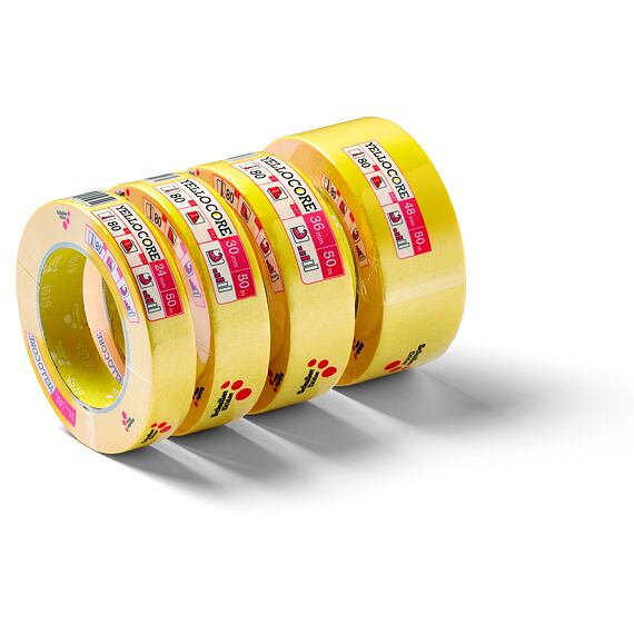 SCHULLER lepící zakrývací páska YELLO CORE 30mm*50m, střední lepivost, hladké a lehce hrubé podklady