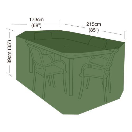 plachta krycí na obdélníkový stůl a 4 židle, 215*173*89cm PE 90g/m2 791839