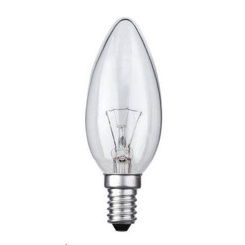 žárovka svíčková E14 240V 60W čirá pro průmyslové použití