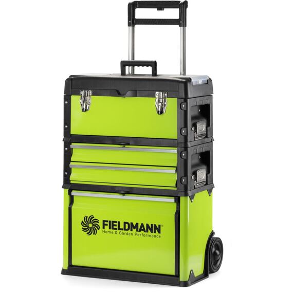 FIELDMANN FDN 4150 box na nářadí kovový, výklopný + šuplíky, kolečka