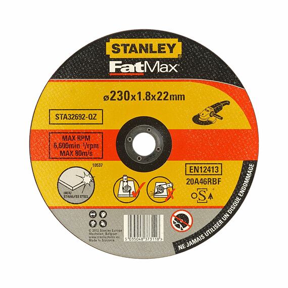 STANLEY STA32692 řezný kotouč 230*1,8*22,2mm NEREZ
