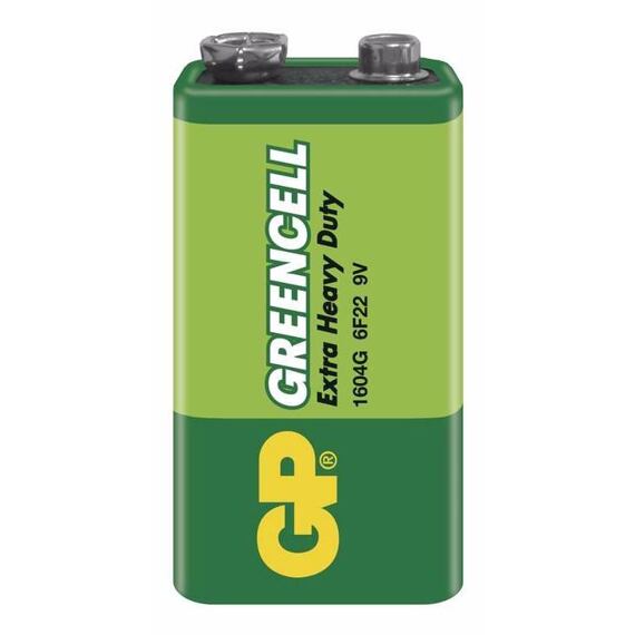 GP baterie 6F22 9V GREENCELL zinkochloridová B1250