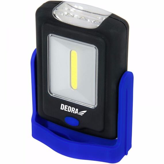 DEDRA svítilna LED 1W COB + 3 LED, obdélníková s podstavcem + baterie, L1005