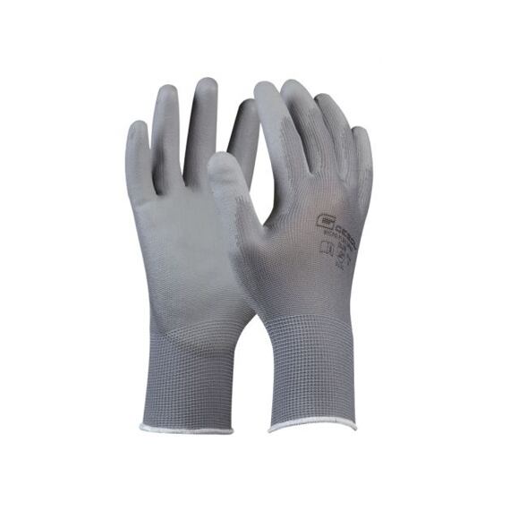 GEBOL rukavice MICRO FLEX GRAU, polyester potažený polyuretanem, vel.9