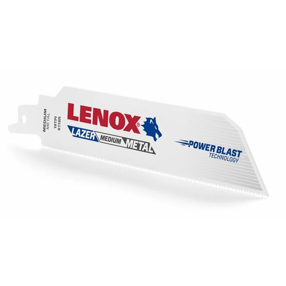 LENOX 201746118R pilky do ocasky BIM Lazer metal 152x25x0,9mm 18 TPI, kovy střední tloušťky, 5 kusů