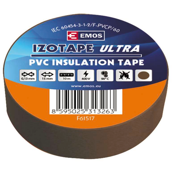 EMOS izolační páska 15mm/10m PVC hnědá F61517