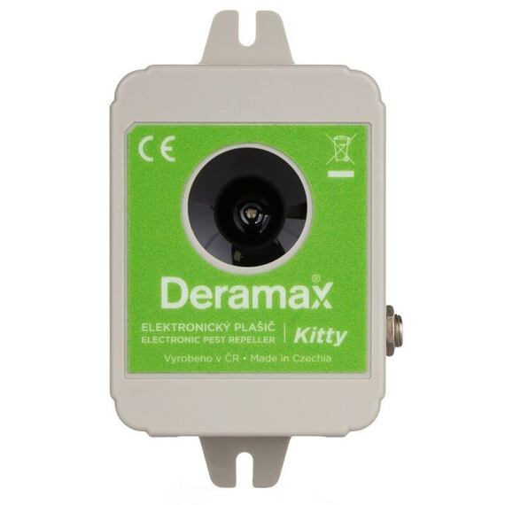 DERAMAX Kitty ultrazvukový plašič (odpuzovač) koček, psů a divoké zvěře, napájení ze sítě