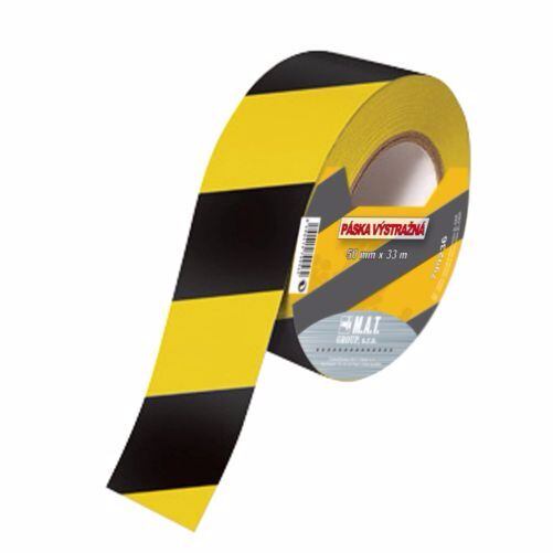 páska výstražná 75mm*500m žluto-černá 799242
