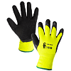 CXS rukavice pracovní ROXY WINTER, zimní máčené v latexu, černo-žluté, vel.8