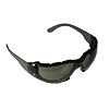 DEDRA brýle ochranné kouřové, polykarbonát, odnímatelné těsnění pěna EVA, EN166, EN170, EN172